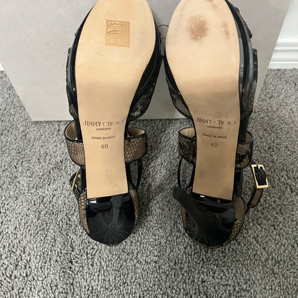 Jimmy choo lace black strappy sandals NWT - Picture 5 of 12
